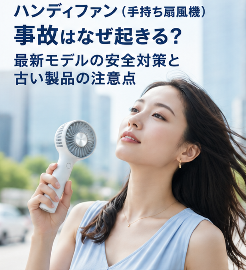 ハンディファン（手持ち扇風機）事故はなぜ起きる？ 最新モデルの安全対策と古い製品の注意点